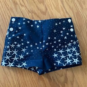 Jacadi blue shorts with stars and sparkle for 5yo